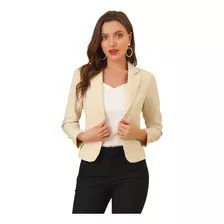 Chaqueta Blazer Traje Corto Informal Negocio Frente Abierto