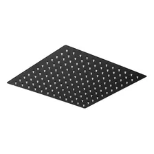 Ducha Chuveiro Slim Preto Quadrado Metal 30x30 Sem Braço