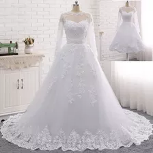 Vestido Noiva Lindo Saia Removivel 2em1 Casamento 'e130fli'