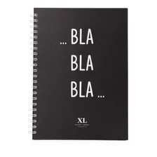 Cuaderno Mujer Xl Extra Large Cuaderno A4 Bla Bla Bla Negro