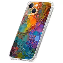 Funda Para iPhone 13 Transparente With Colorful Drops Mar-02