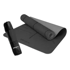 Mat Yoga Colchoneta Tapete Ejercicio 6mm Bolso+correa +guías Color Negro