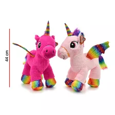 Peluche Unicornio Parado Con Alas 44cm - Phi Phi Toys