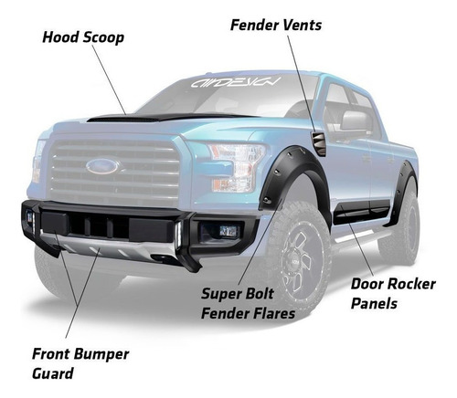 Bumper Facia Delantera Airdesign Ford F-150 2015-2017 Foto 2