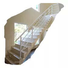 Corrimao Para Escada . Aluminio Kit 1 Metro Linear Branco