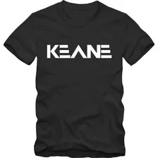 Keane Band Logo Camiseta Tradicional T-shirt Algodão 30.1 