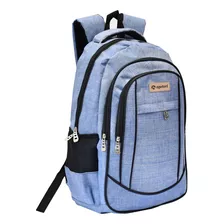 Mochila Color Jean Apriori 4 Cierres 2 Bolsillos 