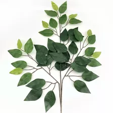 12 Galhos De Folha De Ficus Artificial 