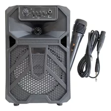 Caixa De Som Sem Fio 800w Potente Com Microfone/ Karaoke