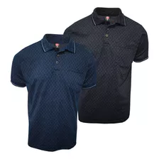 Camisa Polo Com Bolso Punho Na Manga Genova Kit 2 Peças