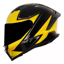 Capacete Mt Stinger 2 Sr B13 Preto Amarelo