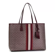 Bolsa Gemini Link Canvas Tote Tory Burch 53303 989 Vino Color Bordó