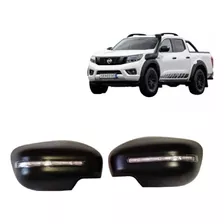 Cubre Espejo Negro Con Luz Led Nissan Np 300 2016-2019