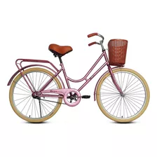 Bicicleta Urbana Femenina Black Panther Maja R26 1v Freno Contrapedal Color Rosa Con Pie De Apoyo