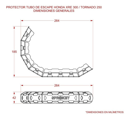 Protector Tubo Escape Honda Xre 300 / Tornado Foto 6
