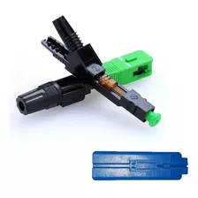  Conector Fibra Óptica Sc Apc Verde Com Gabarito 200 Unidade