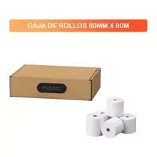 Caja 20 Rollos De Papel Para Impresora Térmica De 80mmx80mts