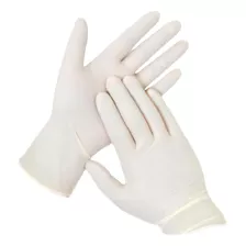 Guantes Descartables Antideslizantes Euromix Examinación Color Blanco Talle S De Látex Con Polvo En Pack De 10 X 100 Unidades