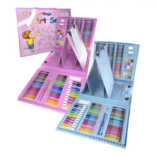 208 Piezas De Arte Para Niños Kit Set De Dibujo Portátil