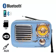 Radio Retro Vintage Parlante Nisuta Ns-rv15 Bluetooth Fm/am
