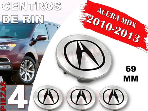 Kit De Centros De Rin Acura Mdx 2010-2013 69 Mm (gris) Foto 2