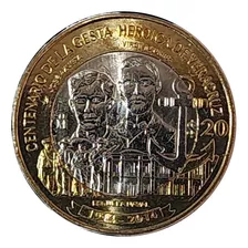 Moneda Conmemorativa 20 Pesos Gesta Heroica De Veracruz Unc