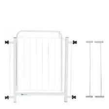 Portão Grade Para Cachorro Pet Bebê Porta De 78cm A 92cm Cor Branco