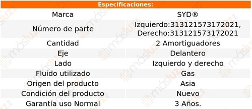 Kit 2 Amortiguadores Del Gas Grand Caravan Dodge 96/00 Syd Foto 2