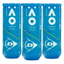 Bola De Tênis Dunlop Australian Open - Pack Com 3 Tubos