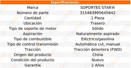 1) Soporte Motor Tras Honda Insight 3 Cil 1.0l 00/06 Foto 2