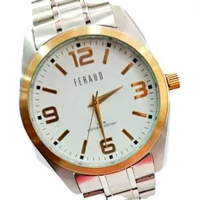 Reloj Feraud Men Lf204gcd 100% Acero Cristal Duro 30m Gemma