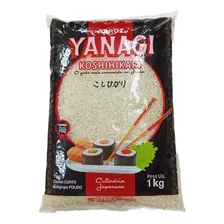 Arroz Japonês Yanagi Koshihikari Grão Curto 1kg Sushi