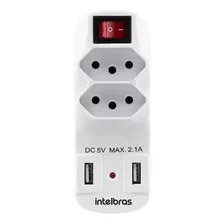 Adaptador Carregador Tomada Usb Dupla Intelbras Eac 1002