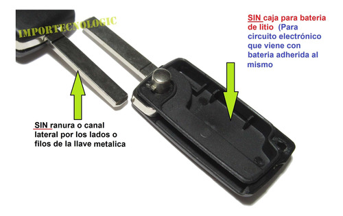 Carcasa Para Llave Control Citroen C4 2004 2006 Navaja Sin R Foto 4