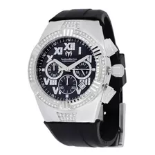 Reloj Technomarine Tm-121123 Negro Hombres Color De La Correa Plata