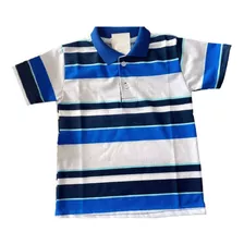 Kit 3 Camisa Polo Listrada Infantil Masculina Gola Barata