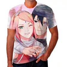 Camiseta Personalizada Sakura E Sasuke Casal Anime Naruto 11