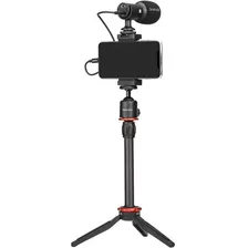 Kit Saramonic Mtv Para Smartphone Microfone Suporte Vlog