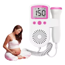 Monitor Batimentos Cardíacos Do Bebê Fetal Doppler Cor Rosa