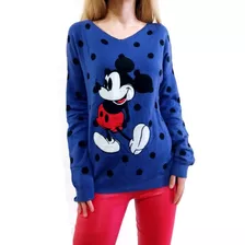 Sweater Lunares Con Mickey Exclusivo Mujer