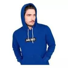 Moletom Aeropostale Masculino Hoodie Aero Block Azul Escuro