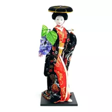 Boneca Ningyo Hina Vendedora De Flores Feng Shui Tradicional