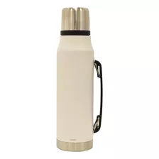 Termo Acero Inox 1lt Con Manija Retráctil P/frío Calor Comet Color Blanco