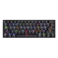 Teclado Gamer Bluetooth Motospeed Ck62 Qwerty Outemu Blue Inglés Us Color Negro Con Luz Rgb