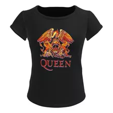 Camiseta Blusa Queen Feminina Bandas Personalizada
