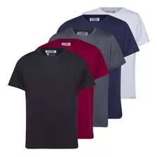 Kit 5 Camiseta Masculina 100% Algodão Basica Treino Esporte