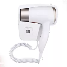 Secador Cabelo Banheiro Casa Academia Doméstico Usb 110/220v Cor Branco 110v