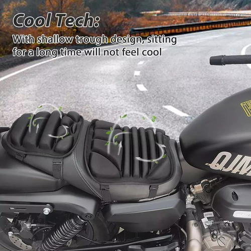 Asiento Doble 3d Cojn Moto Amortiguador Y Transpirable Foto 7