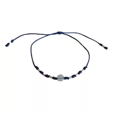 Pulsera Hilo Azul Con Plata 925