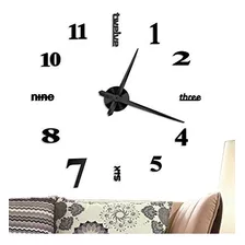 Vangold Frameless Gran Diy 3d Reloj De Pared Silencio Decora
